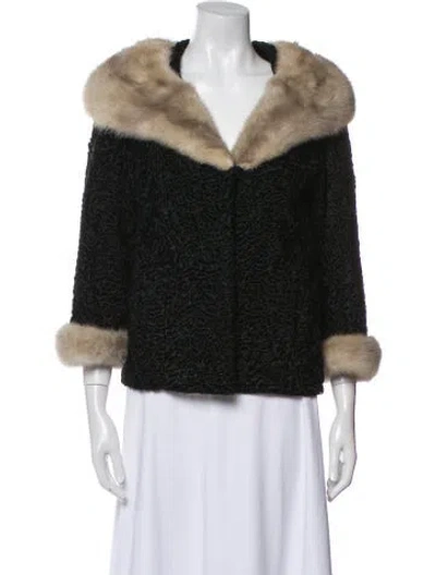Pre-owned Fur Jacket In Black