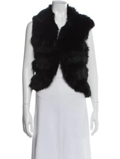 Pre-owned Fur Jacket In Black