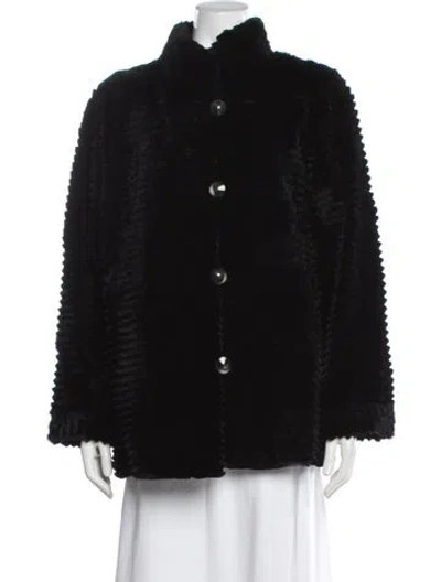 Pre-owned Fur Jacket In Black