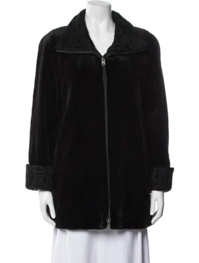 Pre-owned Fur Jacket In Black