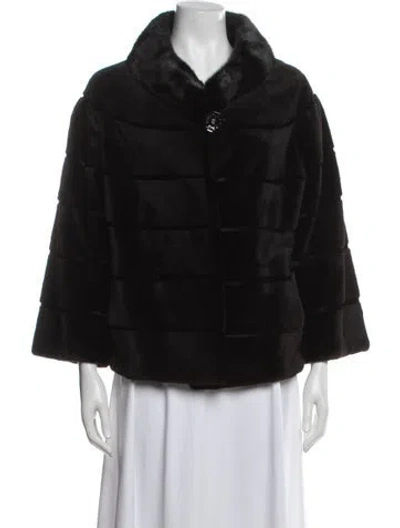 Pre-owned Fur Jacket In Black