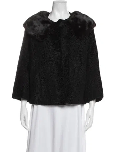 Pre-owned Fur Jacket In Black