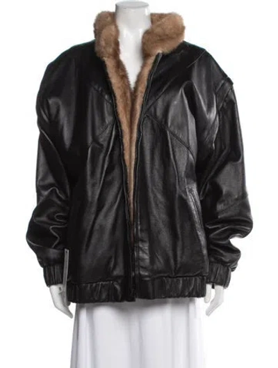 Pre-owned Fur Jacket In Black