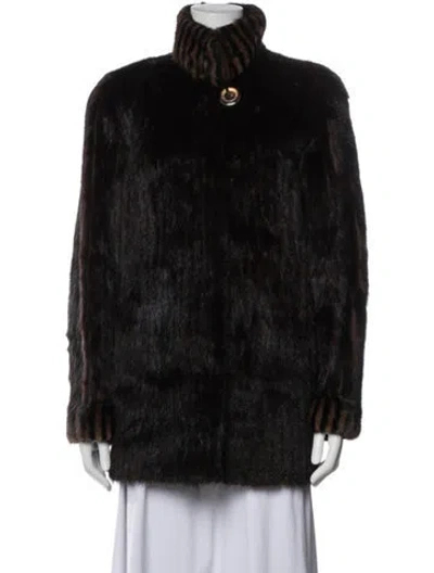 Pre-owned Fur Jacket In Black