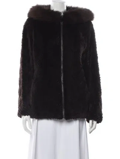 Pre-owned Fur Jacket In Black