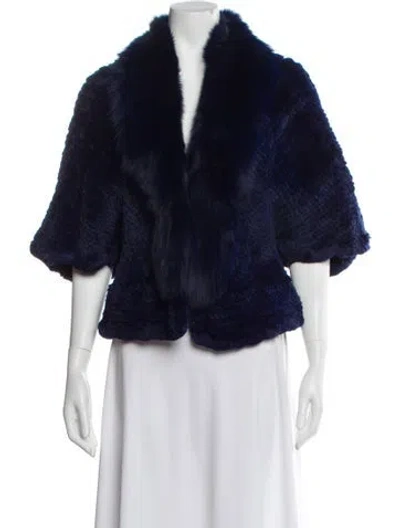 Pre-owned Fur Jacket In Blue