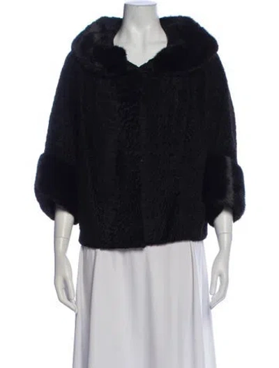 Pre-owned Fur Jacket In Blue