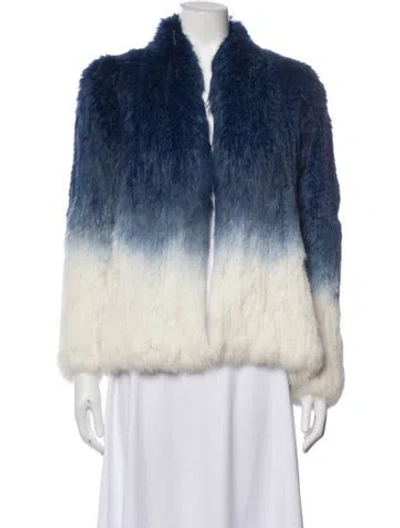 Pre-owned Fur Jacket In Blue