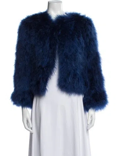 Pre-owned Fur Jacket In Blue