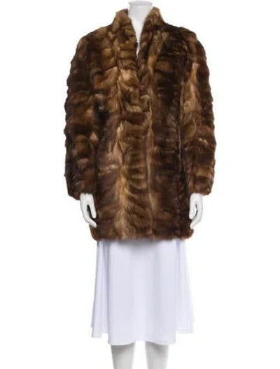 Pre-owned Fur Jacket In Brown