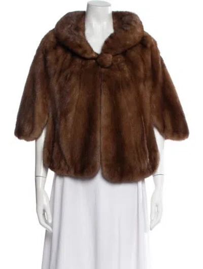 Pre-owned Fur Jacket In Brown