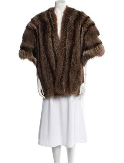 Pre-owned Fur Jacket In Brown
