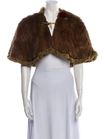 Pre-owned Fur Jacket In Brown