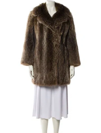 Pre-owned Fur Jacket In Brown