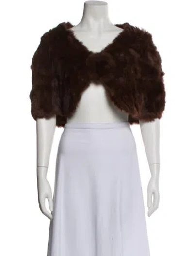 Pre-owned Fur Jacket In Brown