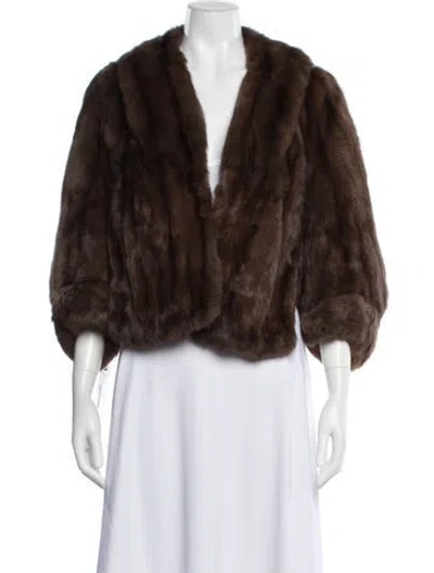Pre-owned Fur Jacket In Brown