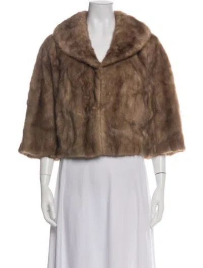 Pre-owned Fur Jacket In Brown