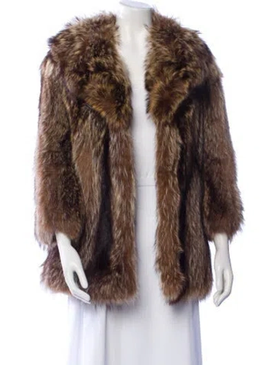 Pre-owned Fur Jacket In Brown