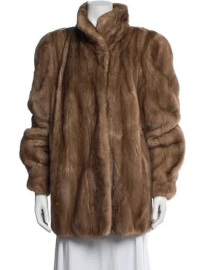 Pre-owned Fur Jacket In Brown