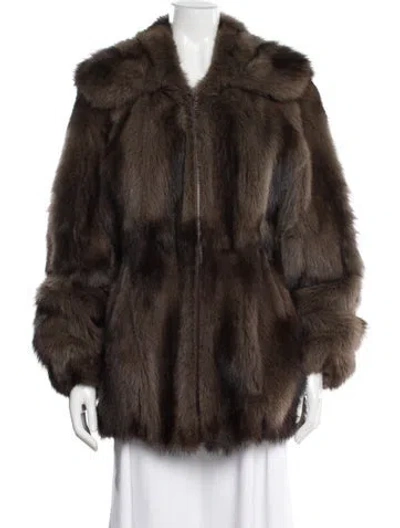 Pre-owned Fur Jacket In Brown