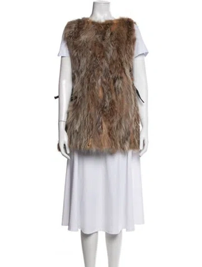 Pre-owned Fur Jacket In Brown