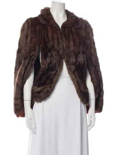 Pre-owned Fur Jacket In Brown
