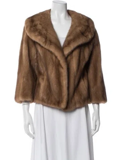 Pre-owned Fur Jacket In Brown