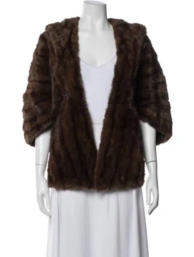 Pre-owned Fur Jacket In Brown