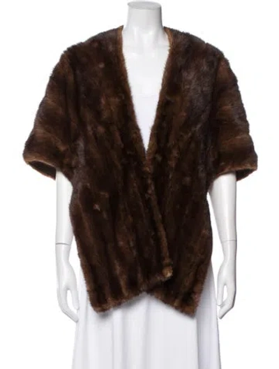 Pre-owned Fur Jacket In Brown