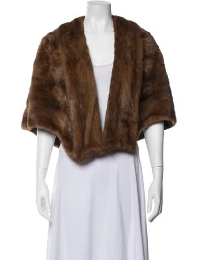 Pre-owned Fur Jacket In Brown