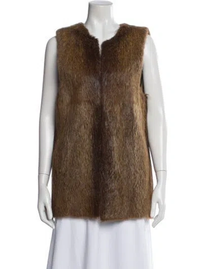 Pre-owned Fur Jacket In Brown
