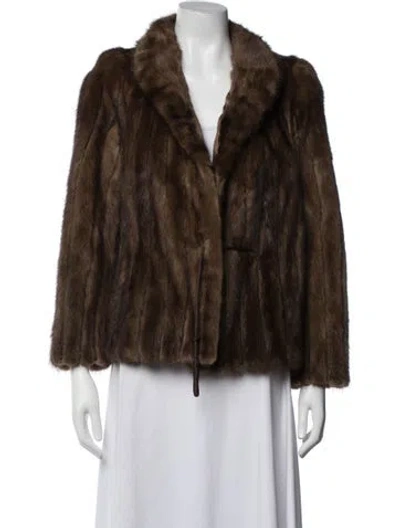 Pre-owned Fur Jacket In Brown