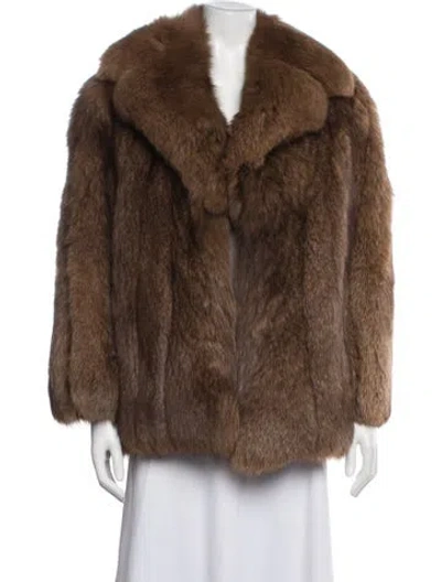 Pre-owned Fur Jacket In Brown