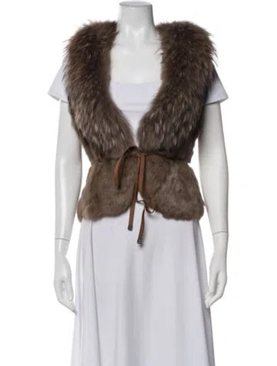 Pre-owned Fur Jacket In Brown