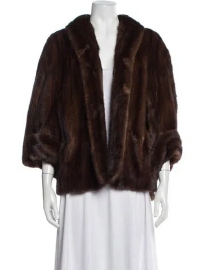 Pre-owned Fur Jacket In Brown