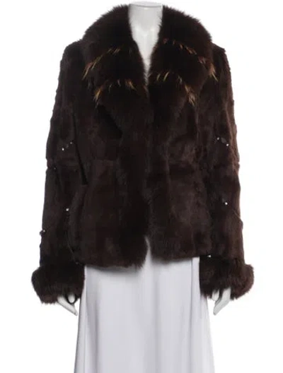 Pre-owned Fur Jacket In Gray