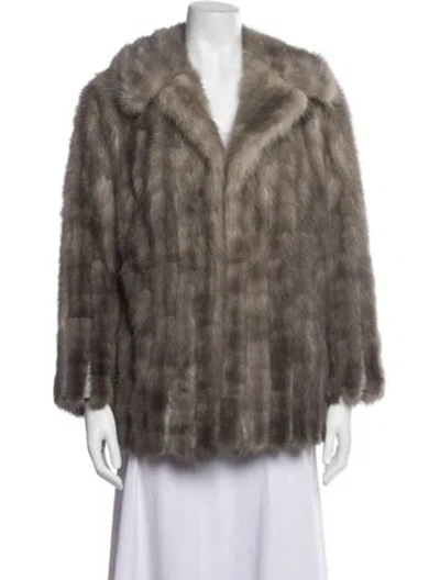 Pre-owned Fur Jacket In Grey