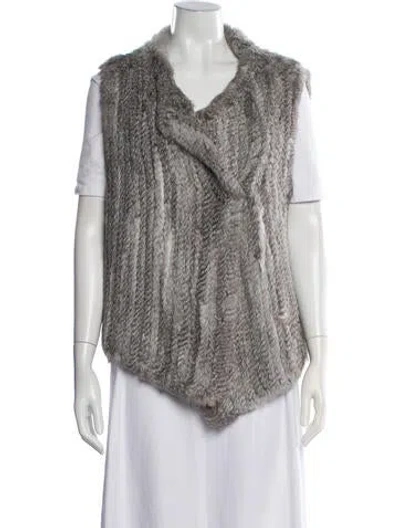 Pre-owned Fur Jacket In Grey