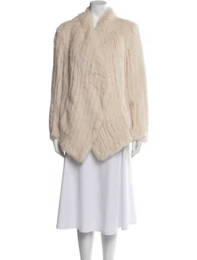 Pre-owned Fur Jacket In Neutral