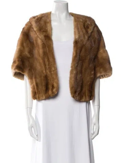 Pre-owned Fur Jacket In Neutral