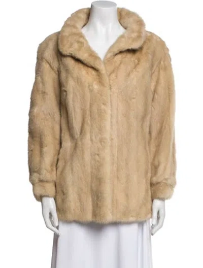 Pre-owned Fur Jacket In Neutral