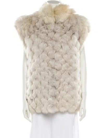 Pre-owned Fur Jacket In Neutral