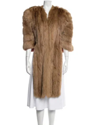 Pre-owned Fur Jacket In Neutral