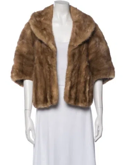 Pre-owned Fur Jacket In Neutral