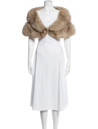 Pre-owned Fur Jacket In Neutral