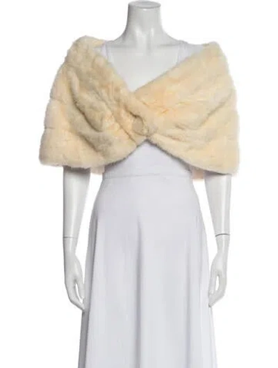 Pre-owned Fur Jacket In Neutral