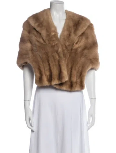 Pre-owned Fur Jacket In Neutral