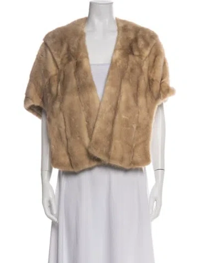 Pre-owned Fur Jacket In Neutral