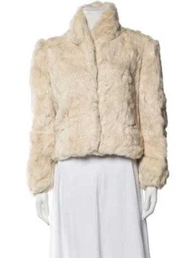 Pre-owned Fur Jacket In Neutral
