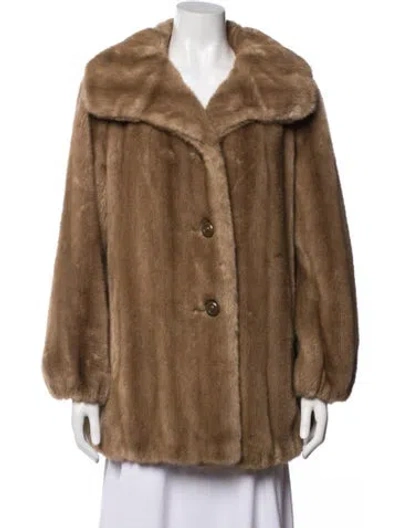 Pre-owned Fur Jacket In Neutrals